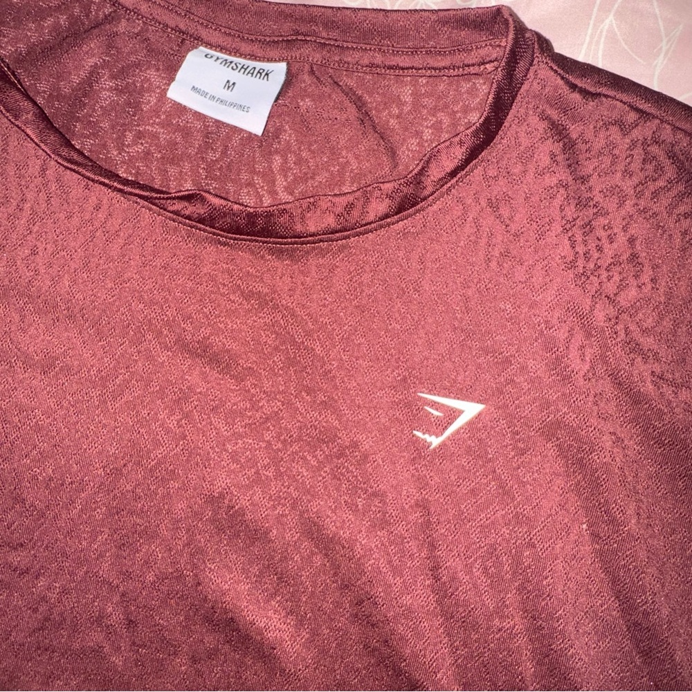 Gymshark Adapt Animal Seamless Crop Top - Reef | Cherry Brown Size Medium - Picture 4 of 4